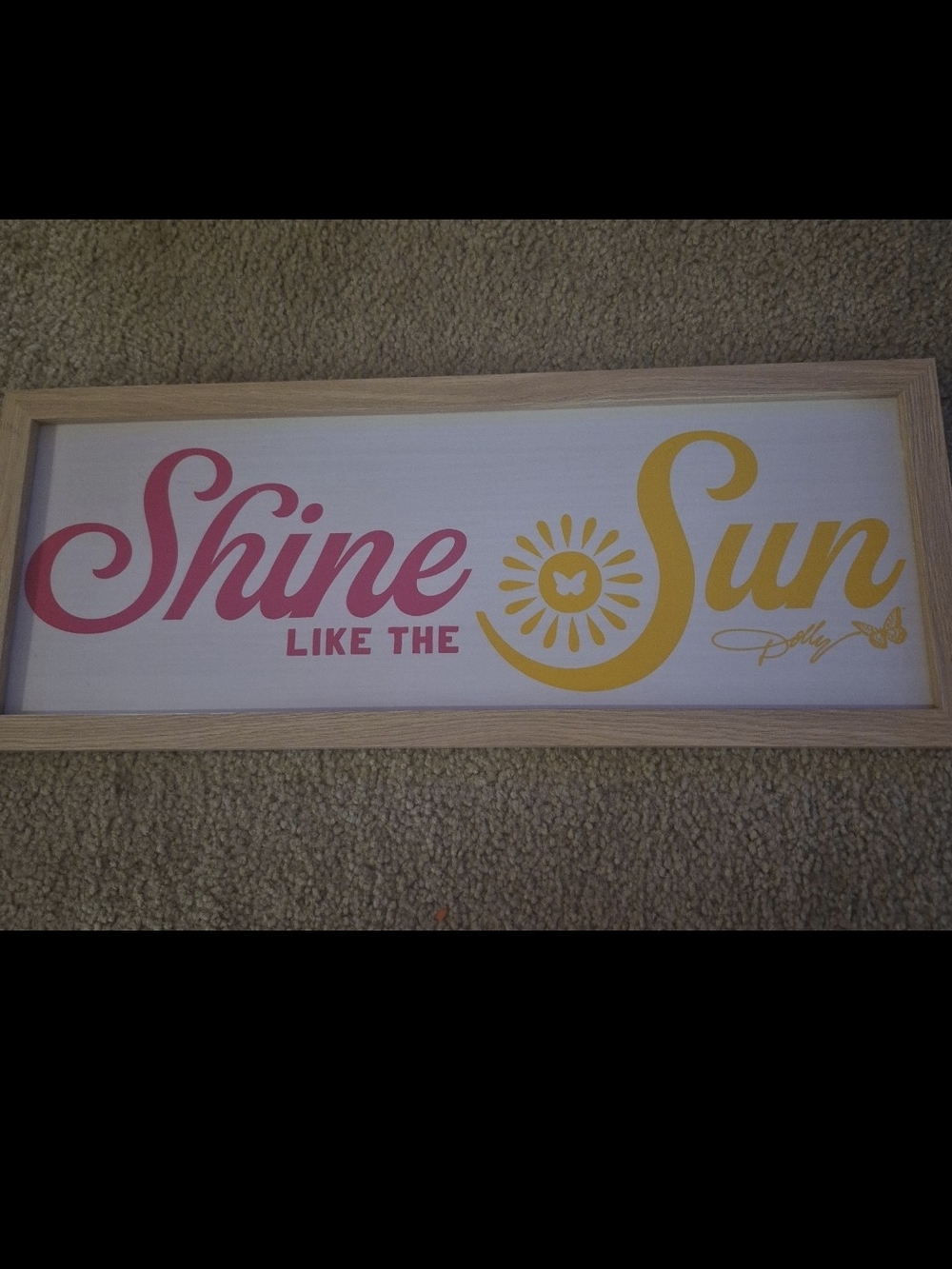 Dolly Parton Shine Like the Sun Hanging Wall Art